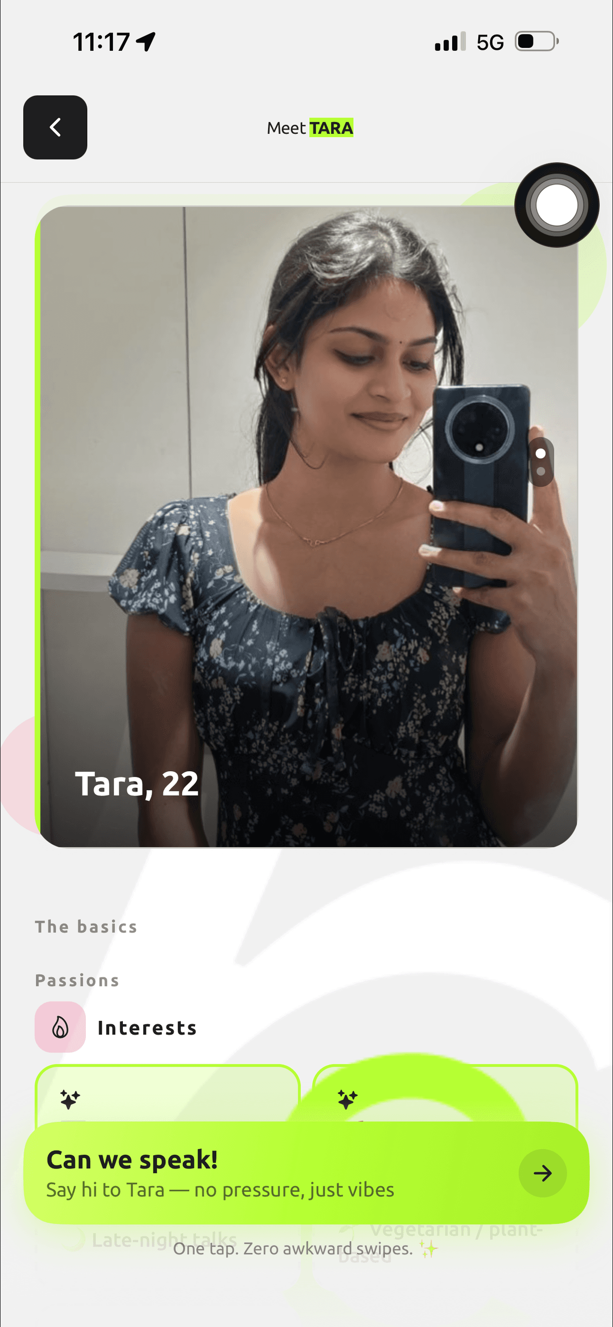 Reshuffl profile screen