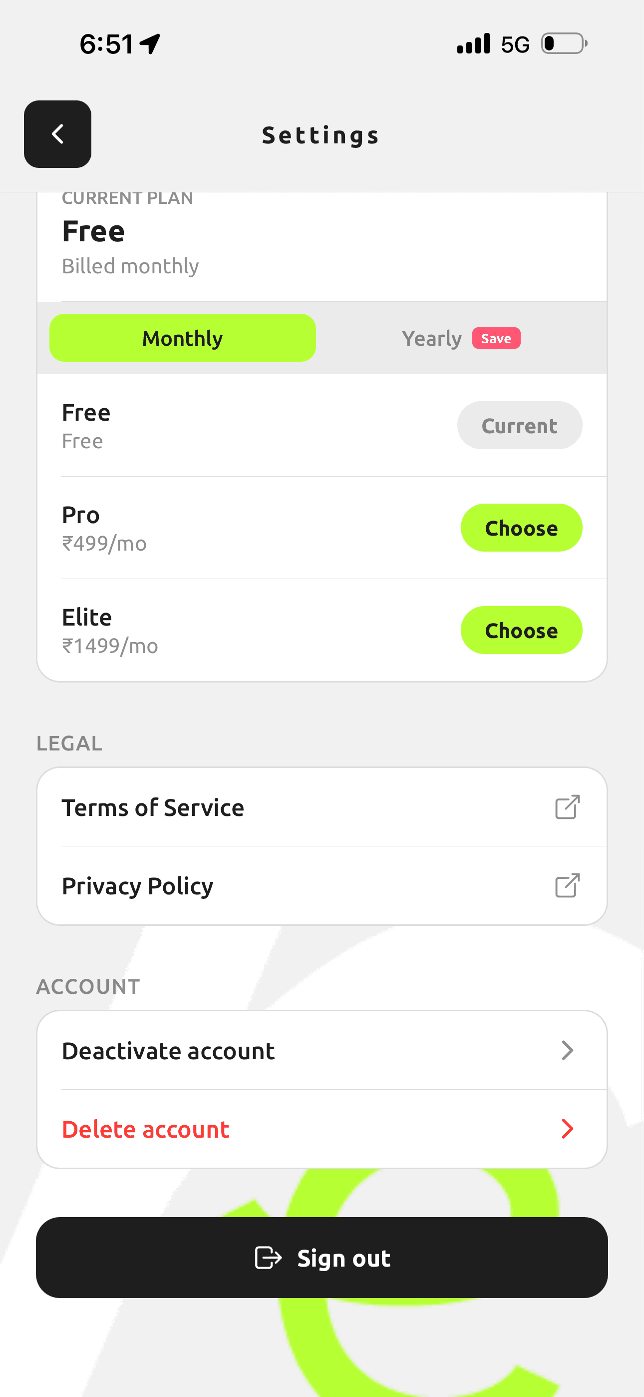 Reshuffl safety settings screen